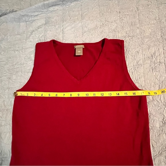 Ann Taylor Factory Sleeveless Wool Sweater Vest Maroon red L good condition - Picture 5 of 7